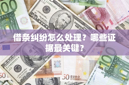 武汉借条纠纷怎么处理？哪些证据最关键？
