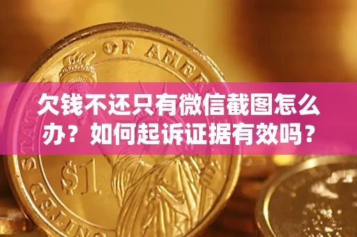 武汉欠钱不还只有微信截图怎么办？如何起诉证据有效吗？