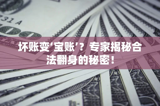 武汉坏账变‘宝账’？专家揭秘合法翻身的秘密！