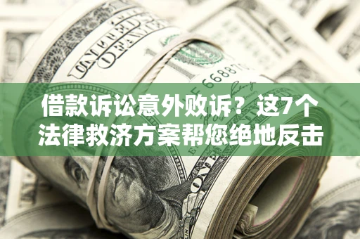 武汉借款诉讼意外败诉？这7个法律救济方案帮您绝地反击！