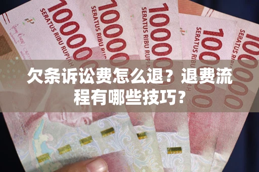 武汉欠条诉讼费怎么退？退费流程有哪些技巧？