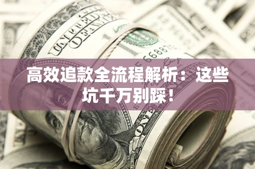 武汉高效追款全流程解析：这些坑千万别踩！