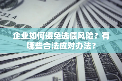 武汉企业如何避免逃债风险？有哪些合法应对办法？