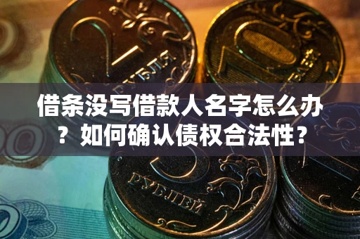 武汉借条没写借款人名字怎么办？如何确认债权合法性？