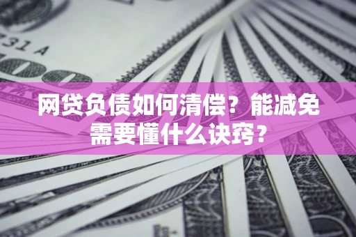 武汉网贷负债如何清偿？能减免需要懂什么诀窍？
