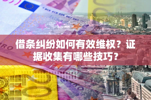 武汉借条纠纷如何有效维权？证据收集有哪些技巧？