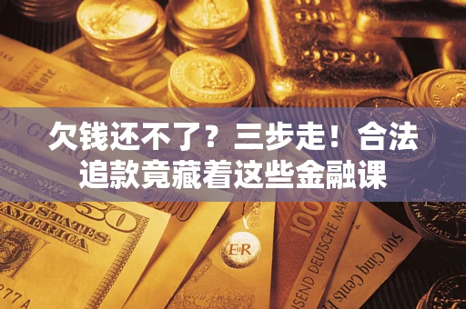 武汉欠钱还不了？三步走！合法追款竟藏着这些金融课