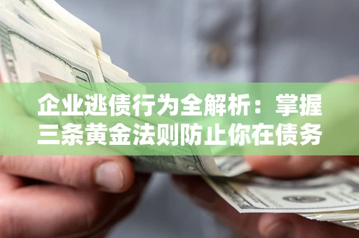 武汉企业逃债行为全解析：掌握三条黄金法则防止你在债务乱局中“踩雷”