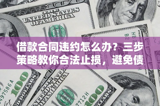 武汉借款合同违约怎么办？三步策略教你合法止损，避免债务危机升级