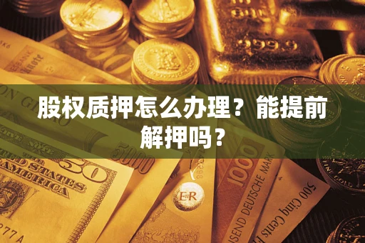 武汉股权质押怎么办理？能提前解押吗？